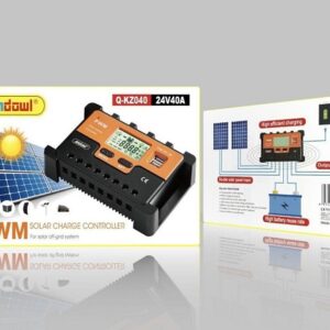 Regolatore di Carica 12/24v 40A Con Crepuscolare
